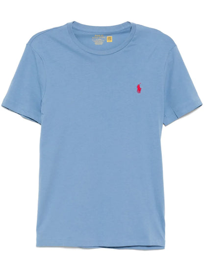 RALPH LAUREN Logo-detail Short-sleeved T-shirt Blue