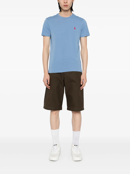 RALPH LAUREN Logo-detail Short-sleeved T-shirt Blue