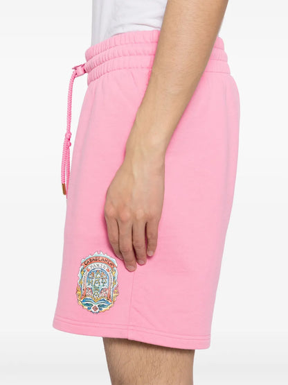 CASABLANCA Casa Way Skate Printed Sweat Shorts Bright Pink