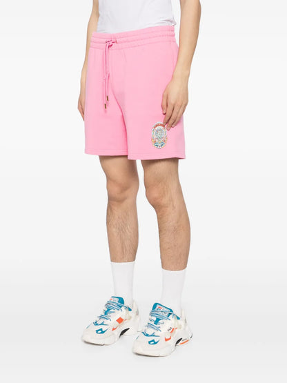 CASABLANCA Casa Way Skate Printed Sweat Shorts Bright Pink