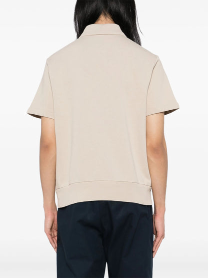 RALPH LAUREN Short Sleeve Polo Sweatshirt Beige