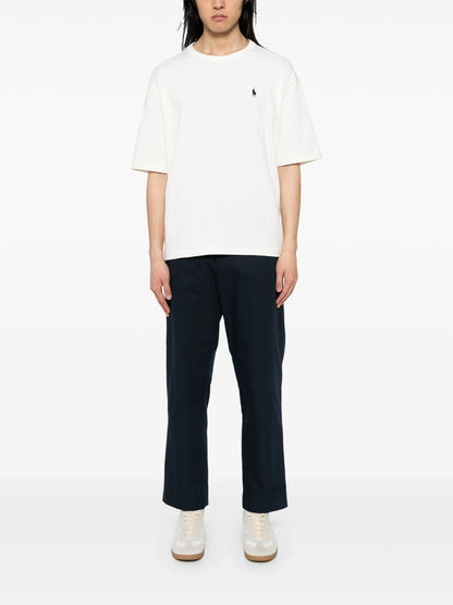 RALPH LAUREN Classic Short Sleeve T-Shirt Beige White