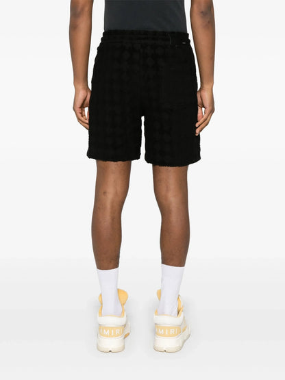 AMIRI MA Quad Logo Towelling Sweat Shorts Black