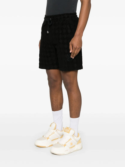 AMIRI MA Quad Logo Towelling Sweat Shorts Black