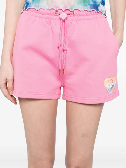 CASABLANCA WOMEN Casa Surf Printed Sweat Shorts Pink