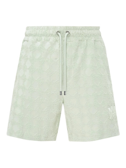 AMIRI MA Quad Logo Towelling Sweat Shorts Pale Mint
