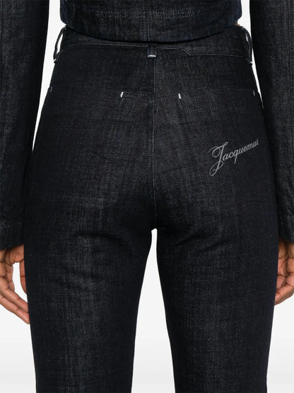 JACQUEMUS WOMEN Le De-Nîmes Norma Jeans Navy Blue