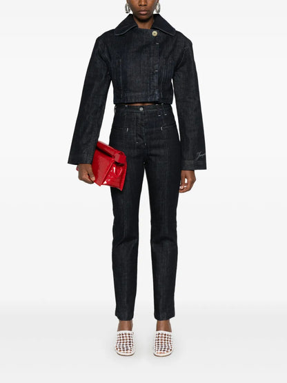 JACQUEMUS WOMEN Le De-Nîmes Norma Jeans Navy Blue