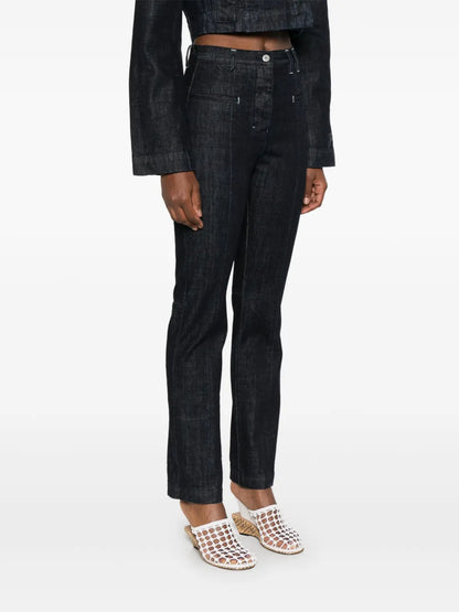 JACQUEMUS WOMEN Le De-Nîmes Norma Jeans Navy Blue