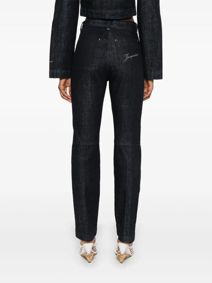 JACQUEMUS WOMEN Le De-Nîmes Norma Jeans Navy Blue