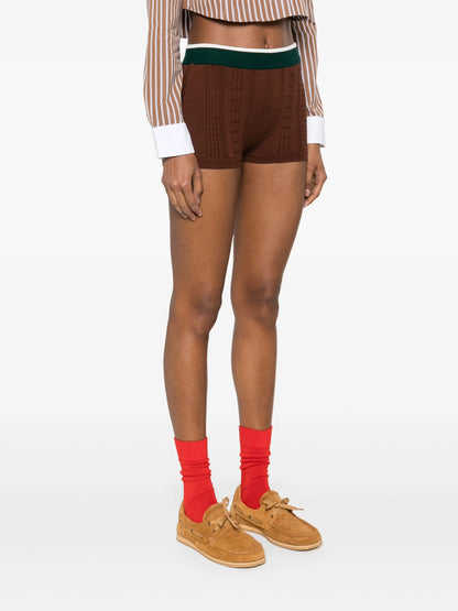 CASABLANCA WOMEN Chicano Hot Pants Brown
