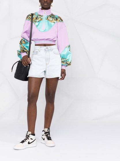 VERSACE WOMEN Garland Print Cropped Jacket