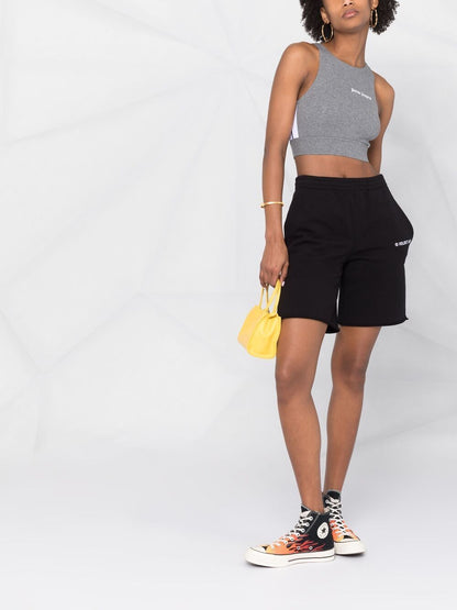 PALM ANGELS WOMEN Urban performance crop top Grey