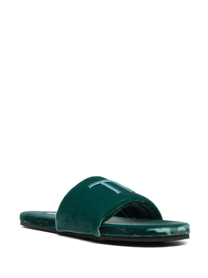 TOM FORD Velvet Harrison Slippers Teal