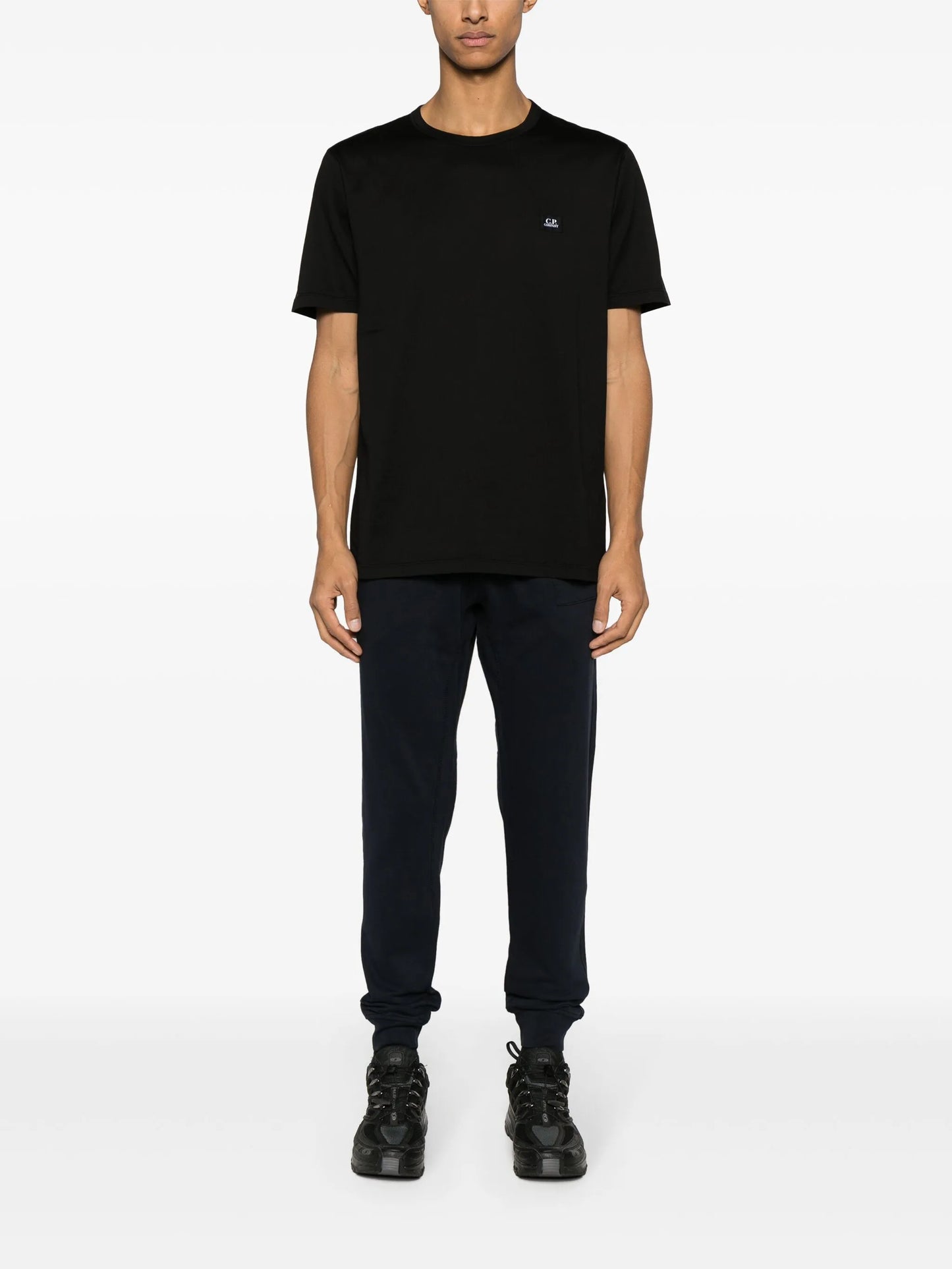 C.P. COMPANY Logo Print Cotton T-Shirt Black