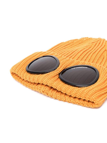 C.P. COMPANY Goggle Knit Beanie Yellow