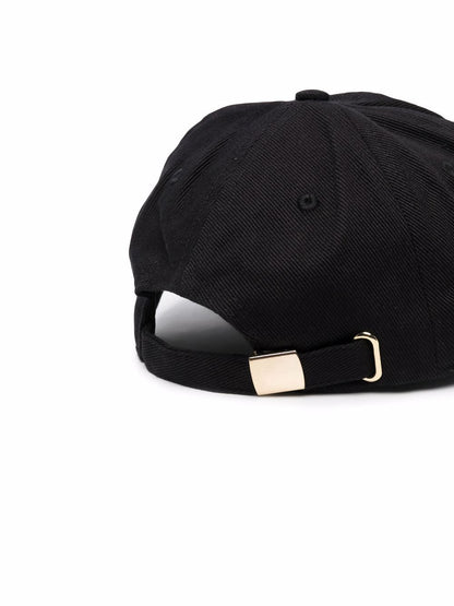 VERSACE Patch-embellished cap Black