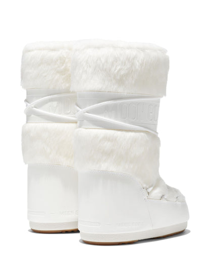MOON BOOT Icon Faux Fur Boots Optical White