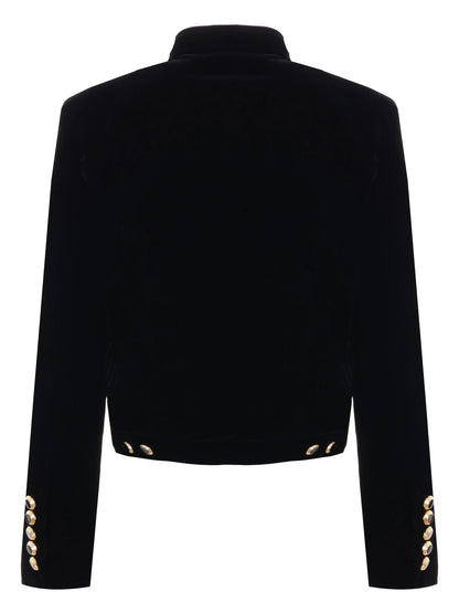 TOM FORD WOMEN Velvet Cropped Jacket Black