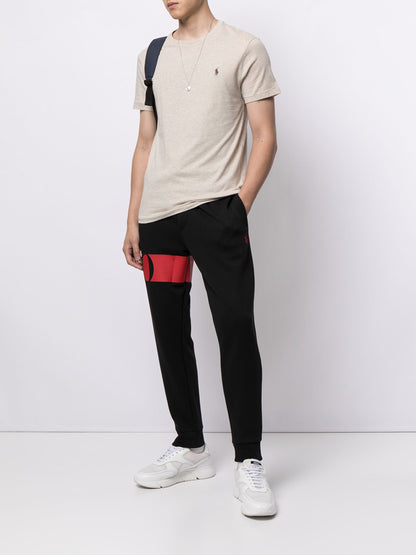 RALPH LAUREN Logo Classic Fit Jersey Crewneck T-Shirt Grey