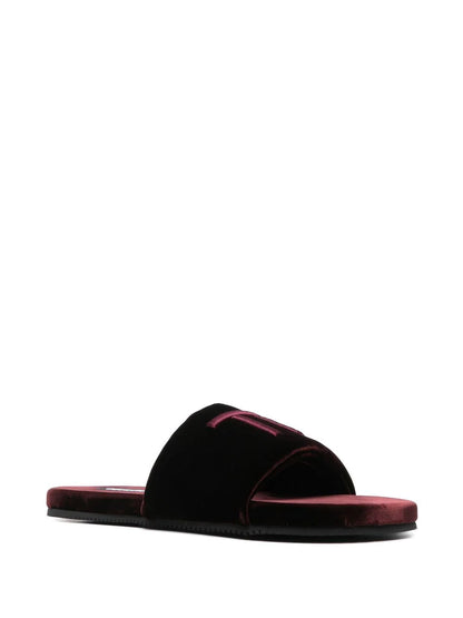 TOM FORD Velvet Harrison Slippers Wine