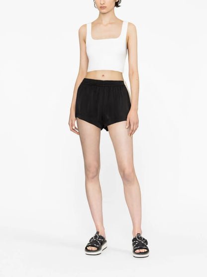 PALM ANGELS WOMEN Sporty Chic Short Shorts Black