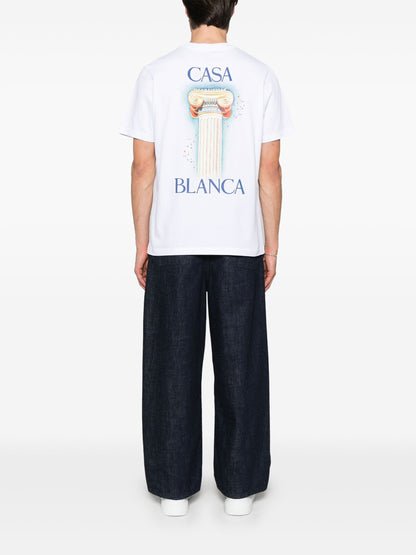 CASABLANCA La Colomne Printed T-Shirt White