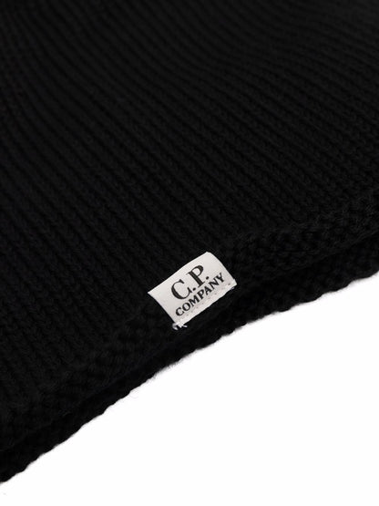 C.P COMPANY Lens-detailed wool balaclava Black