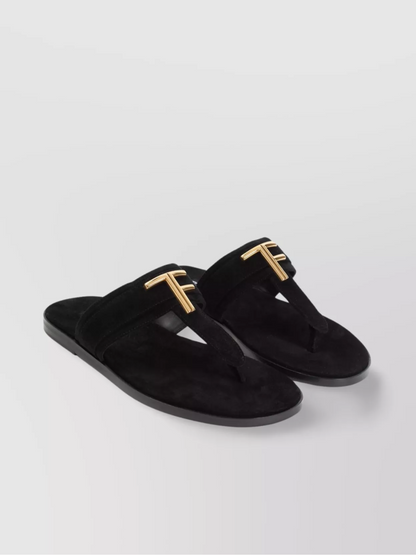 TOM FORD Calf Leather Sandals Black