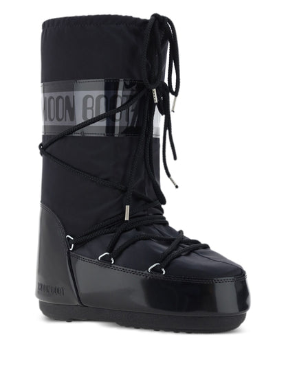 MOON BOOT Icon Glance Satin Boots Black