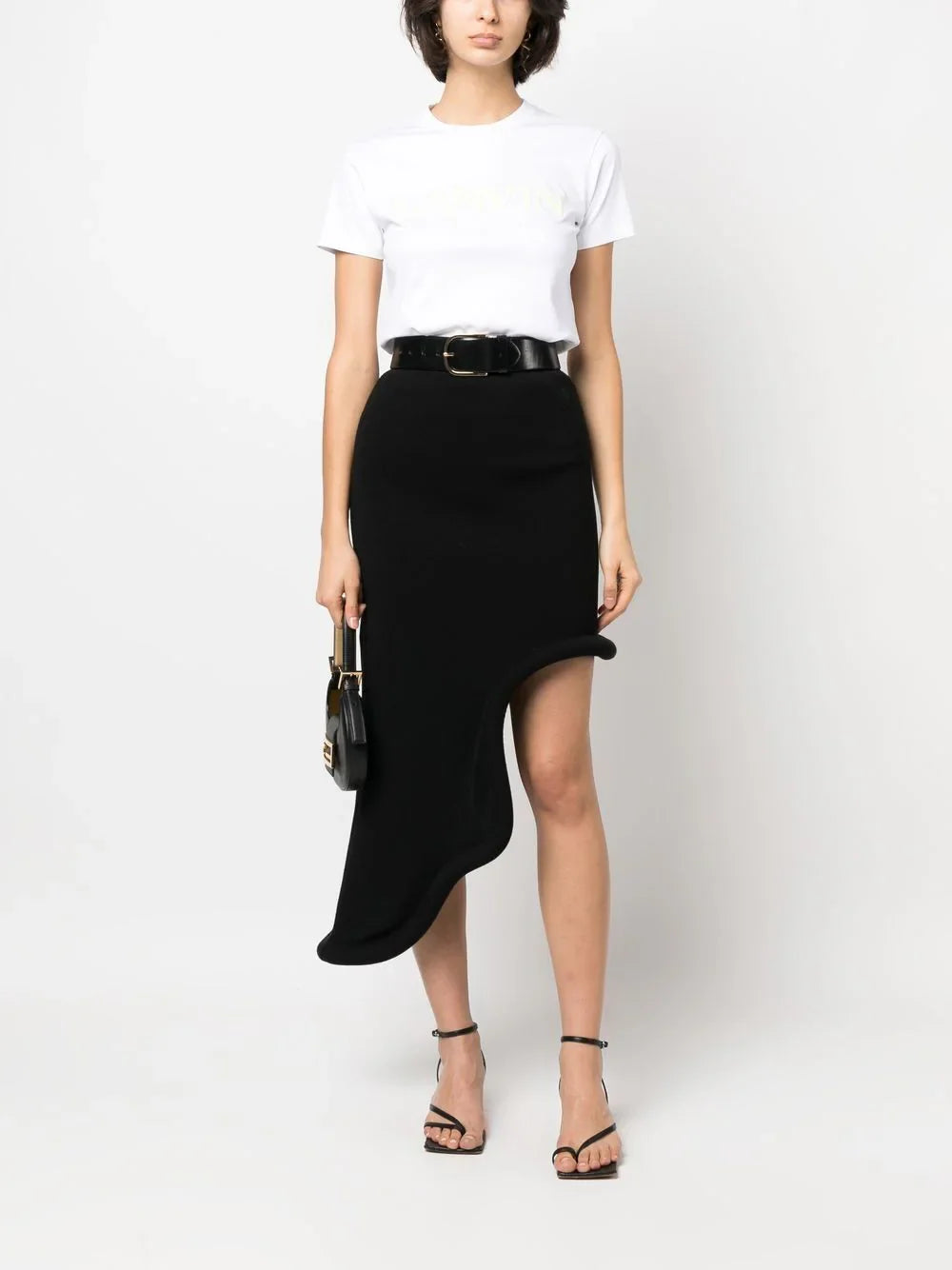 LANVIN WOMEN Classic Fit Lanvin Curb T-Shirt Optic White