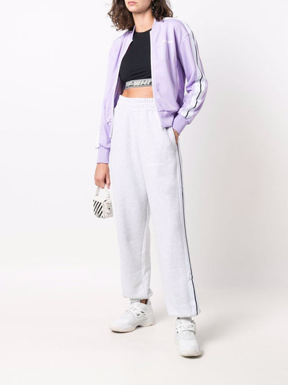 PALM ANGELS WOMEN Logo Bomber Jacket Purple