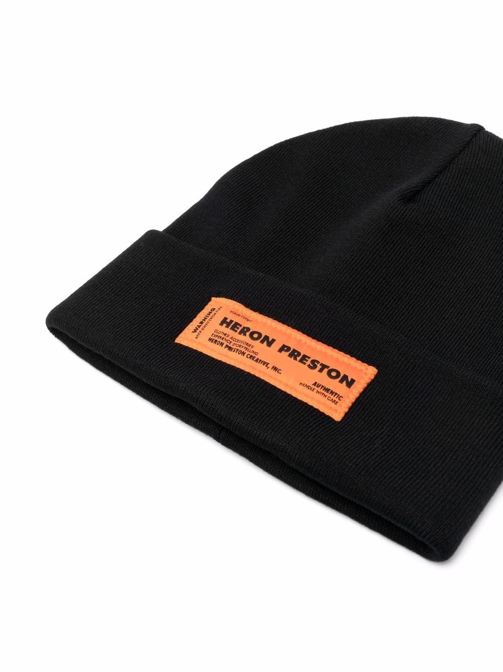 HERON PRESTON Logo Beanie Black