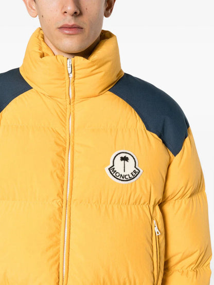 MONCLER GENIUS X 8 MONCLER PALM ANGELS Nevis Short Down Jacket Yellow