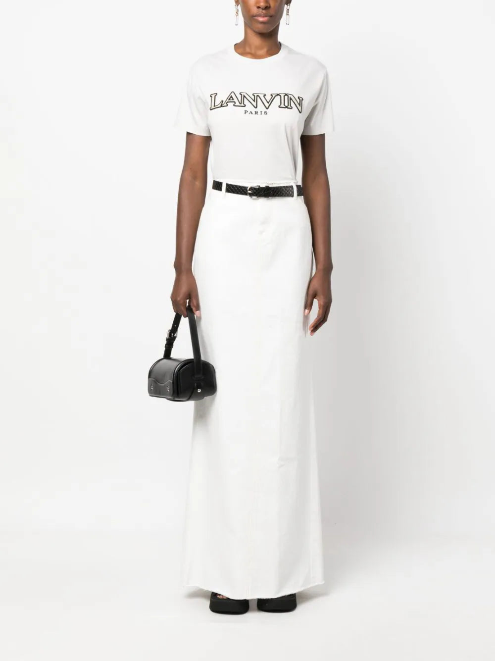 LANVIN WOMEN Embroidered Logo T-shirt White