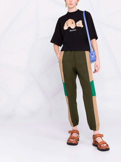 PALM ANGELS WOMEN Bear Cropped Tee Black