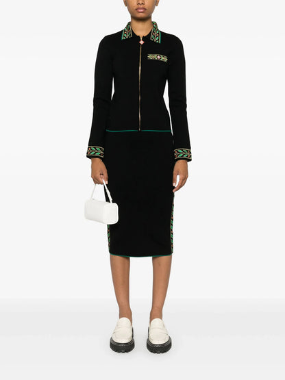 CASABLANCA WOMEN Embroidered Laurel Jacket Black