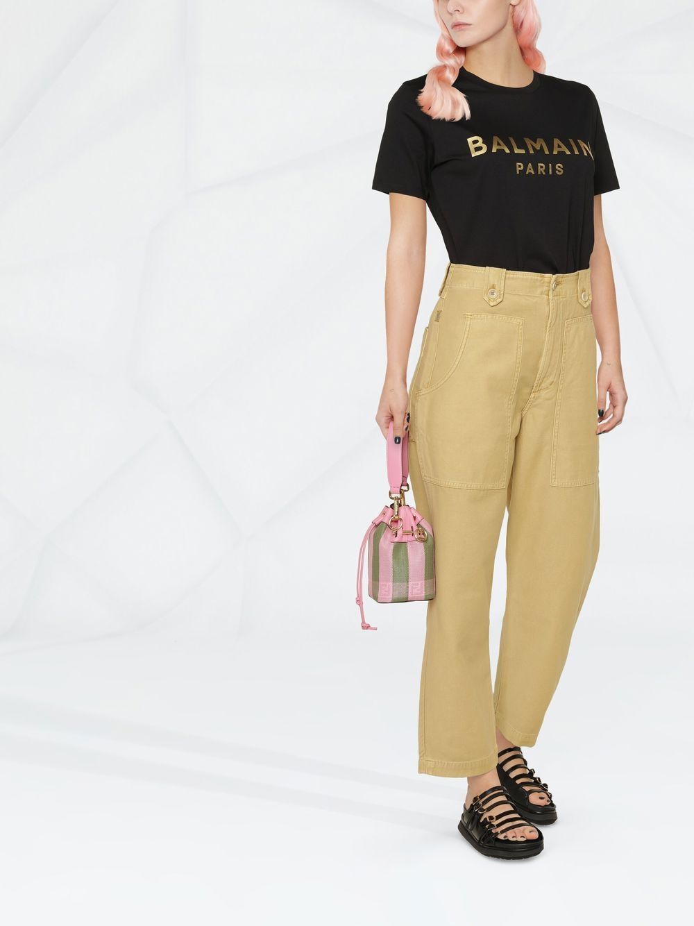 BALMAIN Logo-print T-shirt Black