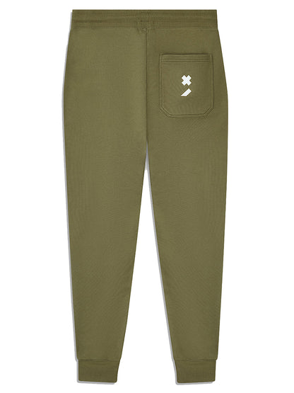 WHITE NOISE Classic Logotype Cotton Sweatpants Khaki