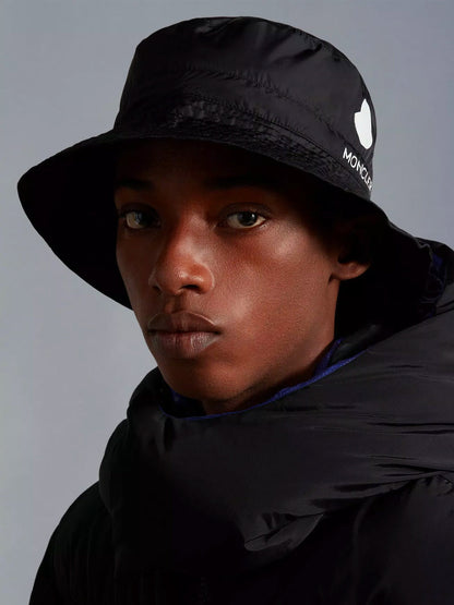 MONCLER GENIUS X 2 MONCLER 1952 Logo Bucket Hat Black