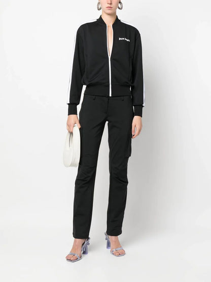 PALM ANGELS WOMEN Bomber Track Jacket Black Whit