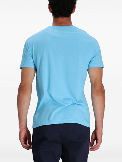 RALPH LAUREN Logo Classic Fit Jersey Crewneck T-Shirt Light Blue