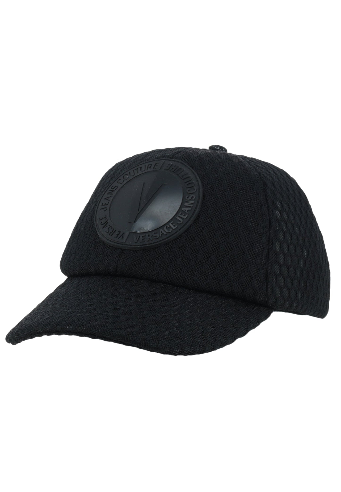 VERSACE Rubberised-Logo  Medallion Baseball Cap Black