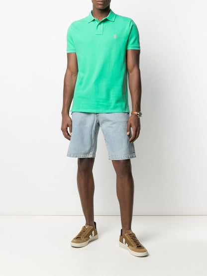 RALPH LAUREN The Iconic Mesh Logo Polo Shirt Green