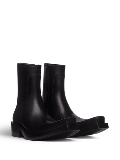 BALENCIAGA Santiago Leather Boots Black