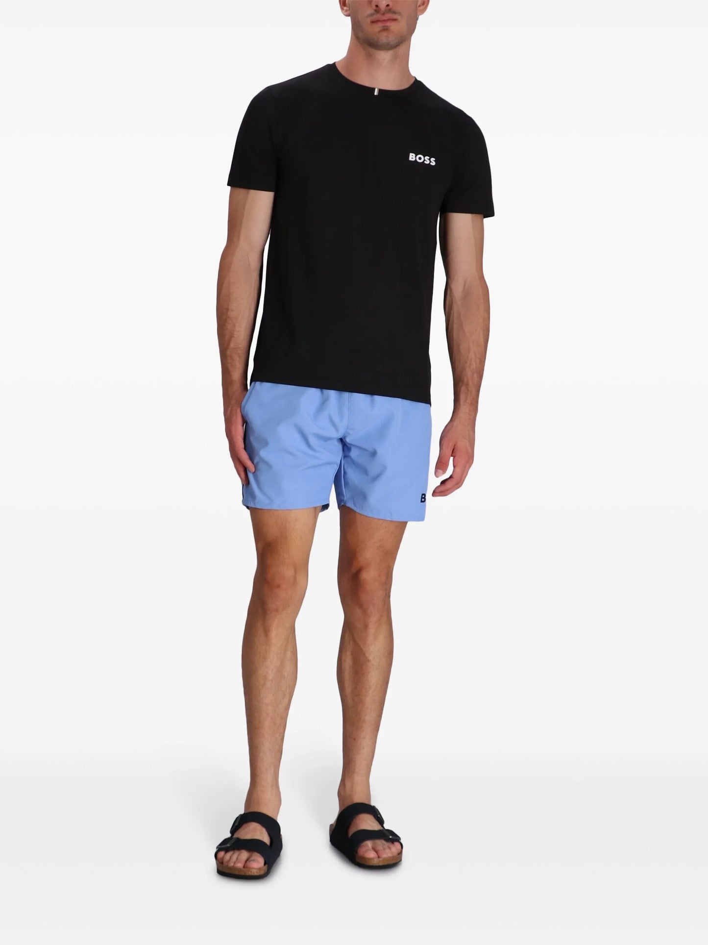 BOSS X Matteo Berrettini Active Logo Print Cotton T-Shirt Black