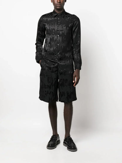 ALEXANDER MCQUEEN Graffiti Logo Shorts Black Black