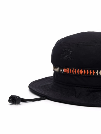 MARCELO BURLON Cross Tape Fishing Hat Black
