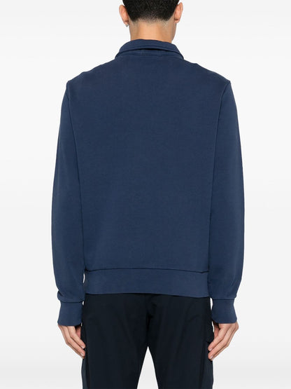 RALPH LAUREN Polo Pony Cotton Zip Sweatshirt Navy