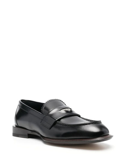 Alexander McQueen Coin Embellished Penny Loafers Black
